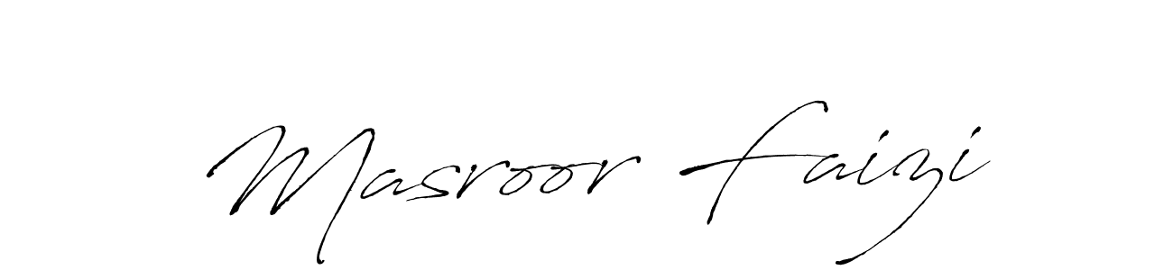 How to make Masroor Faizi signature? Antro_Vectra is a professional autograph style. Create handwritten signature for Masroor Faizi name. Masroor Faizi signature style 6 images and pictures png
