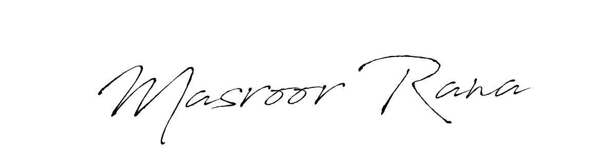 Use a signature maker to create a handwritten signature online. With this signature software, you can design (Antro_Vectra) your own signature for name Masroor Rana. Masroor Rana signature style 6 images and pictures png