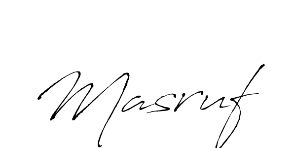 Design your own signature with our free online signature maker. With this signature software, you can create a handwritten (Antro_Vectra) signature for name Masruf. Masruf signature style 6 images and pictures png