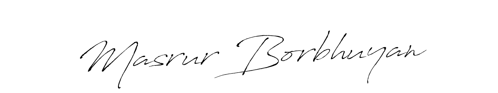 Create a beautiful signature design for name Masrur Borbhuyan. With this signature (Antro_Vectra) fonts, you can make a handwritten signature for free. Masrur Borbhuyan signature style 6 images and pictures png
