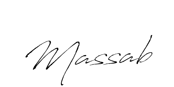 Design your own signature with our free online signature maker. With this signature software, you can create a handwritten (Antro_Vectra) signature for name Massab. Massab signature style 6 images and pictures png