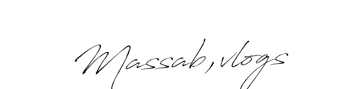 Use a signature maker to create a handwritten signature online. With this signature software, you can design (Antro_Vectra) your own signature for name Massab,vlogs. Massab,vlogs signature style 6 images and pictures png