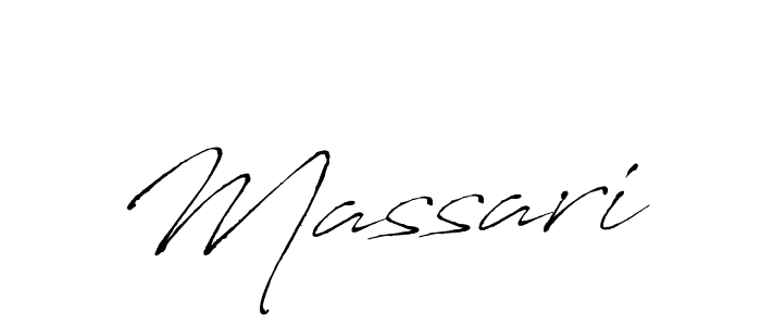 Design your own signature with our free online signature maker. With this signature software, you can create a handwritten (Antro_Vectra) signature for name Massari. Massari signature style 6 images and pictures png