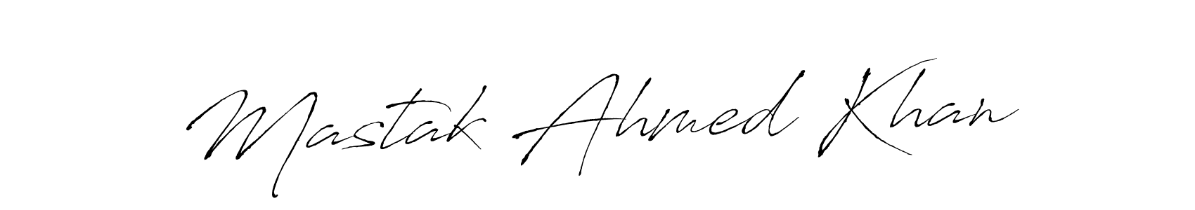 Design your own signature with our free online signature maker. With this signature software, you can create a handwritten (Antro_Vectra) signature for name Mastak Ahmed Khan. Mastak Ahmed Khan signature style 6 images and pictures png