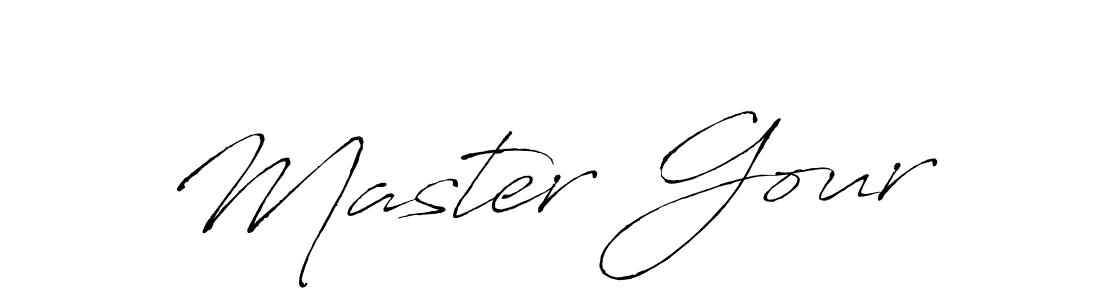 How to make Master Gour signature? Antro_Vectra is a professional autograph style. Create handwritten signature for Master Gour name. Master Gour signature style 6 images and pictures png