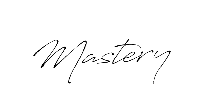 Use a signature maker to create a handwritten signature online. With this signature software, you can design (Antro_Vectra) your own signature for name Mastery. Mastery signature style 6 images and pictures png