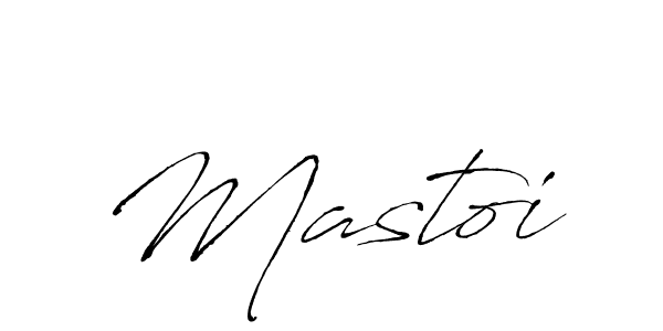 Create a beautiful signature design for name Mastoi. With this signature (Antro_Vectra) fonts, you can make a handwritten signature for free. Mastoi signature style 6 images and pictures png