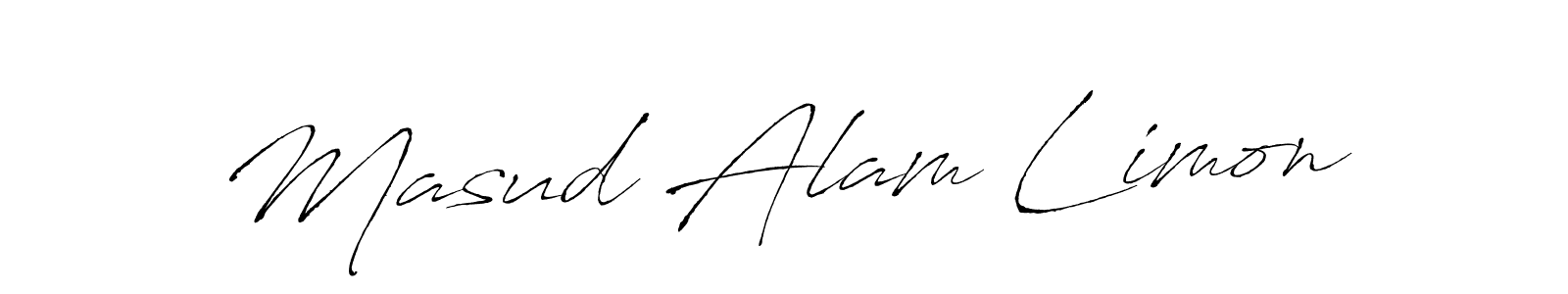 Design your own signature with our free online signature maker. With this signature software, you can create a handwritten (Antro_Vectra) signature for name Masud Alam Limon. Masud Alam Limon signature style 6 images and pictures png