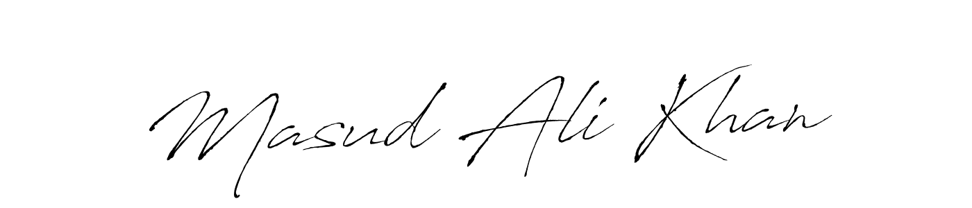 How to make Masud Ali Khan name signature. Use Antro_Vectra style for creating short signs online. This is the latest handwritten sign. Masud Ali Khan signature style 6 images and pictures png