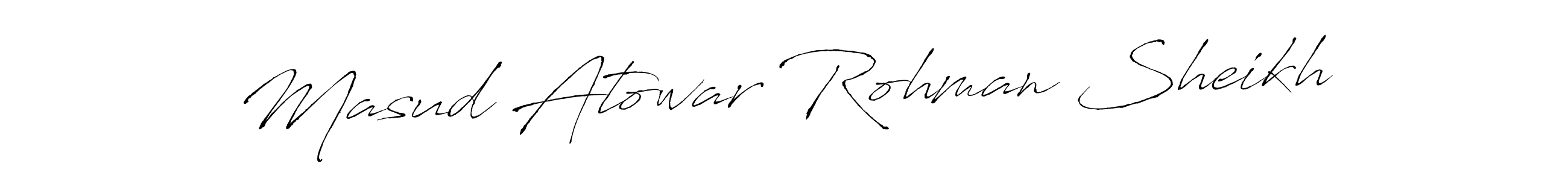 Design your own signature with our free online signature maker. With this signature software, you can create a handwritten (Antro_Vectra) signature for name Masud Atowar Rohman Sheikh. Masud Atowar Rohman Sheikh signature style 6 images and pictures png