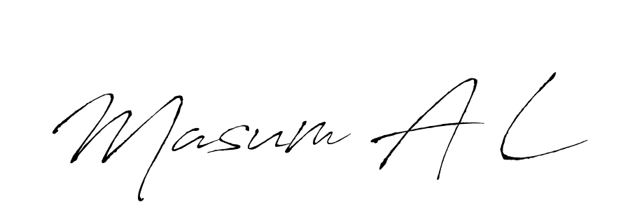 Masum A L stylish signature style. Best Handwritten Sign (Antro_Vectra) for my name. Handwritten Signature Collection Ideas for my name Masum A L. Masum A L signature style 6 images and pictures png