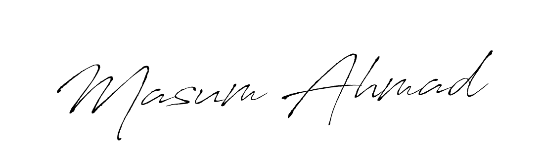 Create a beautiful signature design for name Masum Ahmad. With this signature (Antro_Vectra) fonts, you can make a handwritten signature for free. Masum Ahmad signature style 6 images and pictures png