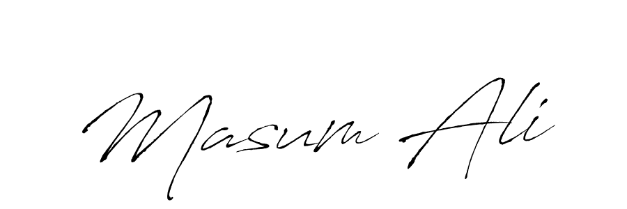 Masum Ali stylish signature style. Best Handwritten Sign (Antro_Vectra) for my name. Handwritten Signature Collection Ideas for my name Masum Ali. Masum Ali signature style 6 images and pictures png