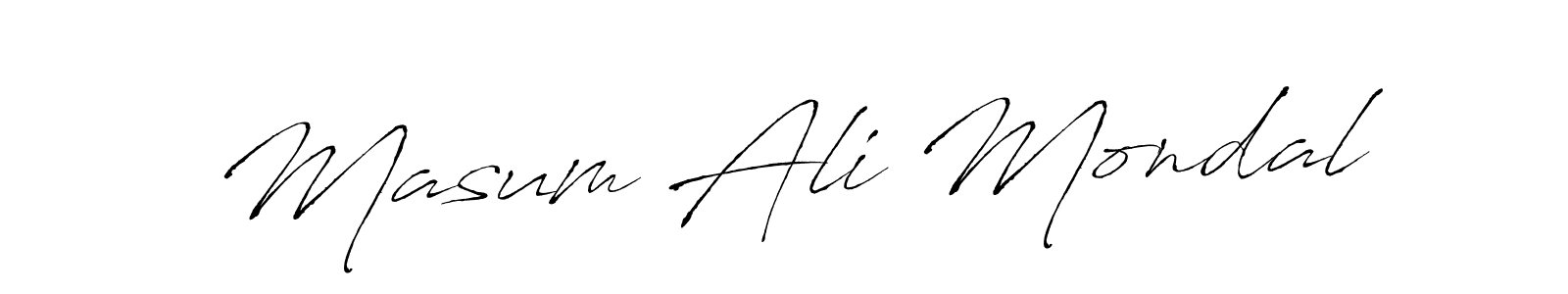 Design your own signature with our free online signature maker. With this signature software, you can create a handwritten (Antro_Vectra) signature for name Masum Ali Mondal. Masum Ali Mondal signature style 6 images and pictures png