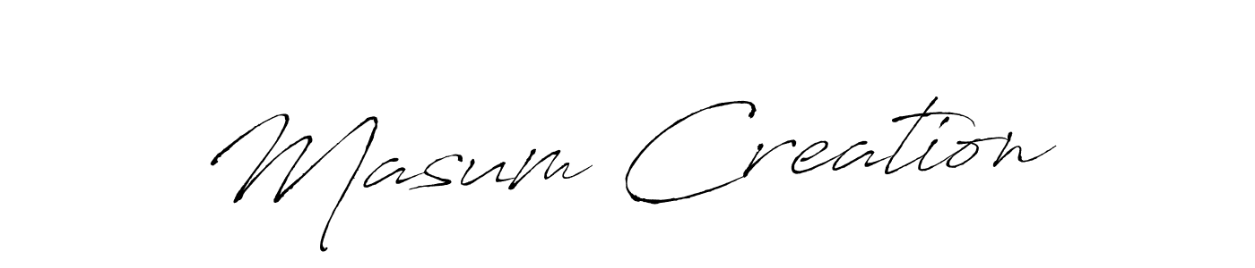 How to make Masum Creation name signature. Use Antro_Vectra style for creating short signs online. This is the latest handwritten sign. Masum Creation signature style 6 images and pictures png