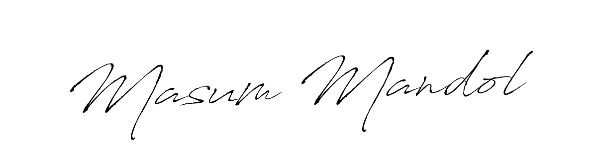 Design your own signature with our free online signature maker. With this signature software, you can create a handwritten (Antro_Vectra) signature for name Masum Mandol. Masum Mandol signature style 6 images and pictures png