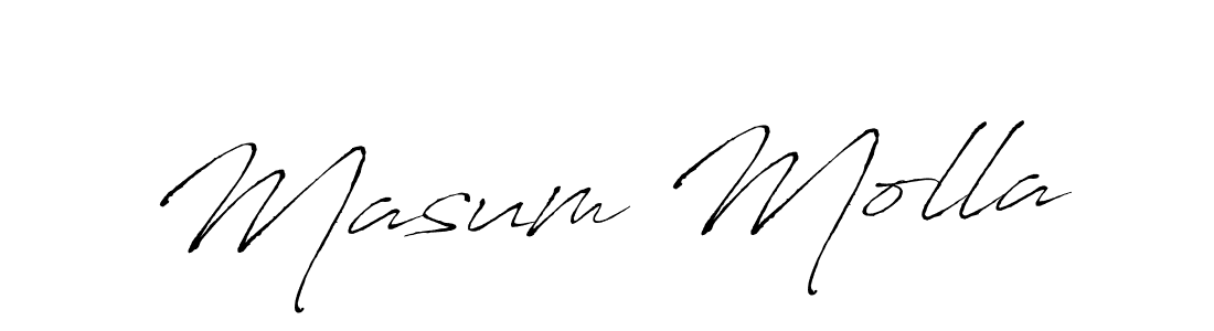 Make a beautiful signature design for name Masum Molla. With this signature (Antro_Vectra) style, you can create a handwritten signature for free. Masum Molla signature style 6 images and pictures png