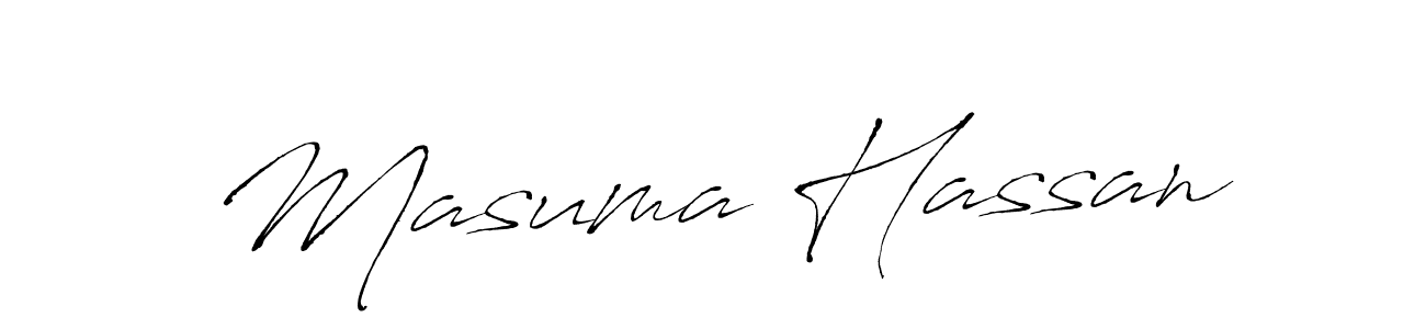 Antro_Vectra is a professional signature style that is perfect for those who want to add a touch of class to their signature. It is also a great choice for those who want to make their signature more unique. Get Masuma Hassan name to fancy signature for free. Masuma Hassan signature style 6 images and pictures png
