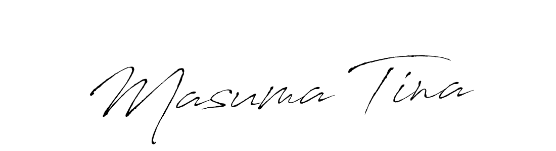 Use a signature maker to create a handwritten signature online. With this signature software, you can design (Antro_Vectra) your own signature for name Masuma Tina. Masuma Tina signature style 6 images and pictures png