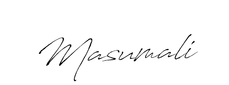 Create a beautiful signature design for name Masumali. With this signature (Antro_Vectra) fonts, you can make a handwritten signature for free. Masumali signature style 6 images and pictures png