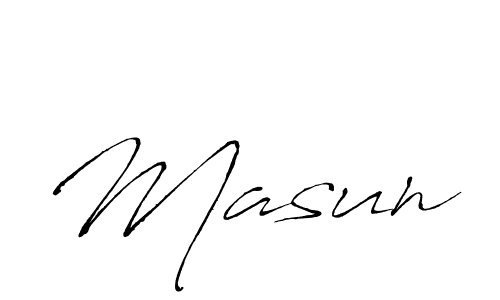 Masun stylish signature style. Best Handwritten Sign (Antro_Vectra) for my name. Handwritten Signature Collection Ideas for my name Masun. Masun signature style 6 images and pictures png