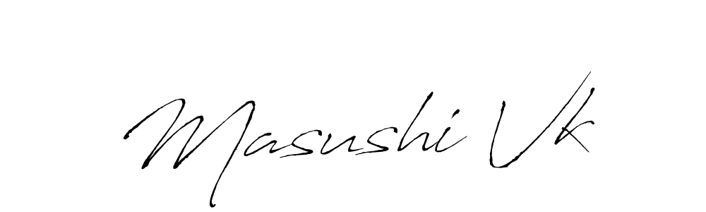 Masushi Vk stylish signature style. Best Handwritten Sign (Antro_Vectra) for my name. Handwritten Signature Collection Ideas for my name Masushi Vk. Masushi Vk signature style 6 images and pictures png