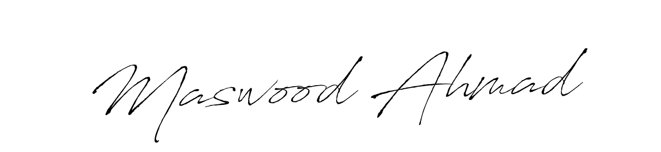 Design your own signature with our free online signature maker. With this signature software, you can create a handwritten (Antro_Vectra) signature for name Maswood Ahmad. Maswood Ahmad signature style 6 images and pictures png