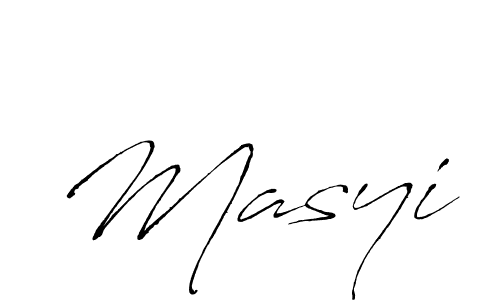 Create a beautiful signature design for name Masyi. With this signature (Antro_Vectra) fonts, you can make a handwritten signature for free. Masyi signature style 6 images and pictures png