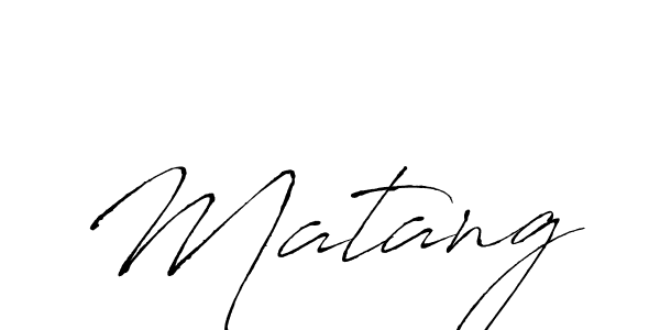 Design your own signature with our free online signature maker. With this signature software, you can create a handwritten (Antro_Vectra) signature for name Matang. Matang signature style 6 images and pictures png