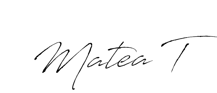 How to make Matea T signature? Antro_Vectra is a professional autograph style. Create handwritten signature for Matea T name. Matea T signature style 6 images and pictures png