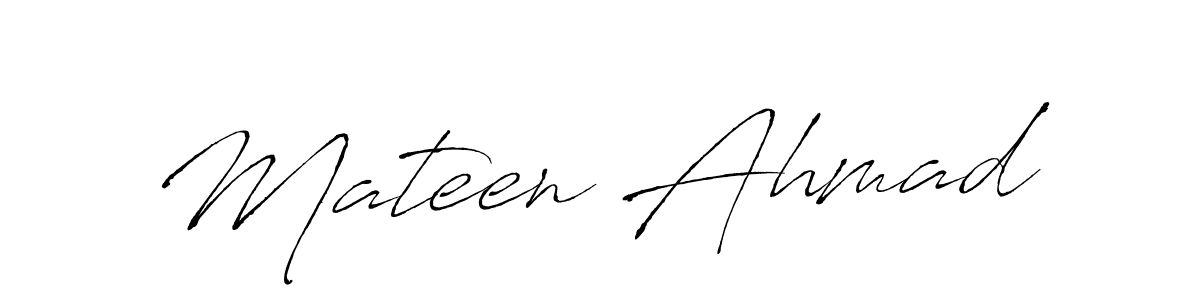 Mateen Ahmad stylish signature style. Best Handwritten Sign (Antro_Vectra) for my name. Handwritten Signature Collection Ideas for my name Mateen Ahmad. Mateen Ahmad signature style 6 images and pictures png