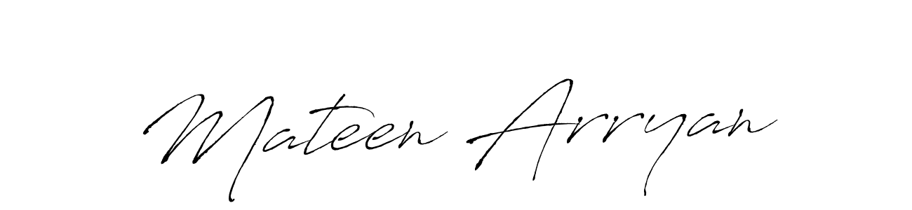 Make a beautiful signature design for name Mateen Arryan. Use this online signature maker to create a handwritten signature for free. Mateen Arryan signature style 6 images and pictures png