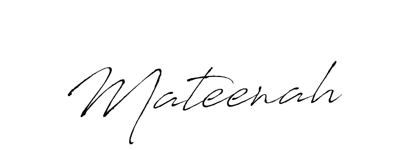 Create a beautiful signature design for name Mateenah. With this signature (Antro_Vectra) fonts, you can make a handwritten signature for free. Mateenah signature style 6 images and pictures png