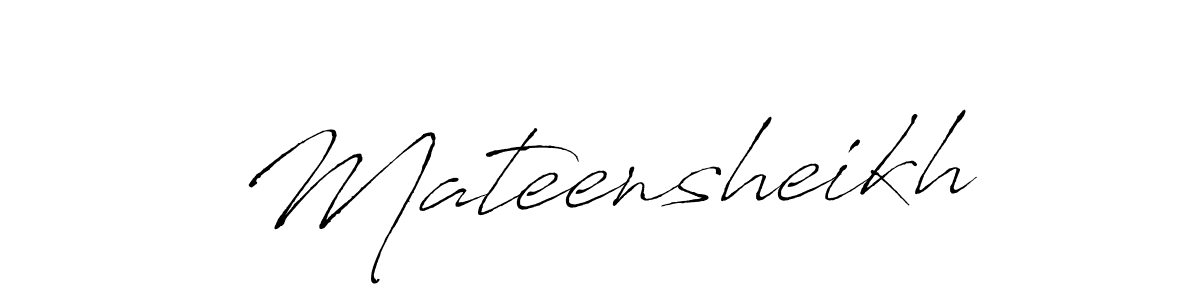 Use a signature maker to create a handwritten signature online. With this signature software, you can design (Antro_Vectra) your own signature for name Mateensheikh. Mateensheikh signature style 6 images and pictures png