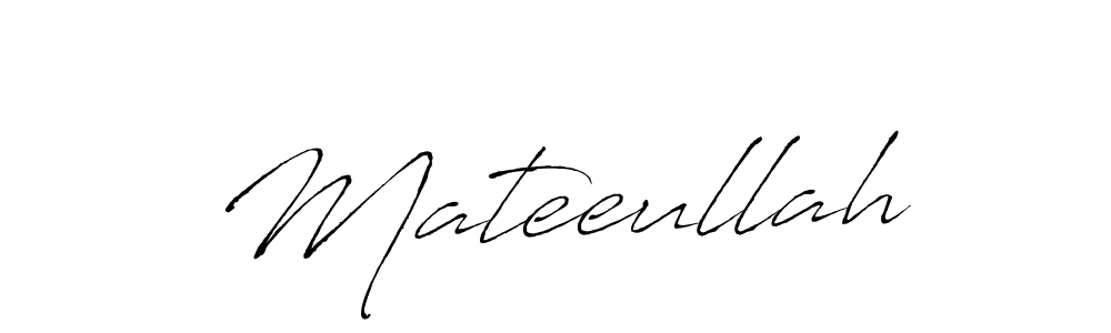 Design your own signature with our free online signature maker. With this signature software, you can create a handwritten (Antro_Vectra) signature for name Mateeullah. Mateeullah signature style 6 images and pictures png