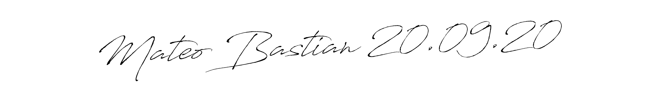 The best way (Antro_Vectra) to make a short signature is to pick only two or three words in your name. The name Mateo Bastian 20.09.20 include a total of six letters. For converting this name. Mateo Bastian 20.09.20 signature style 6 images and pictures png