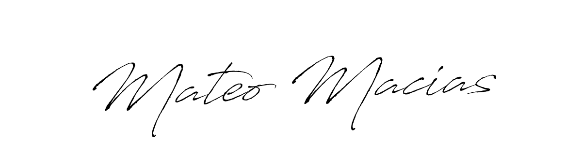 Make a beautiful signature design for name Mateo Macias. With this signature (Antro_Vectra) style, you can create a handwritten signature for free. Mateo Macias signature style 6 images and pictures png