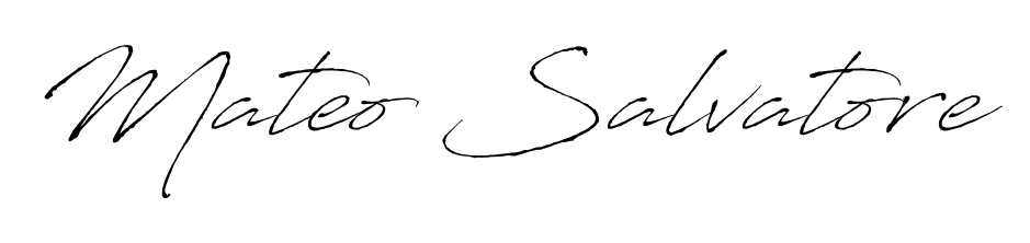 Create a beautiful signature design for name Mateo Salvatore. With this signature (Antro_Vectra) fonts, you can make a handwritten signature for free. Mateo Salvatore signature style 6 images and pictures png