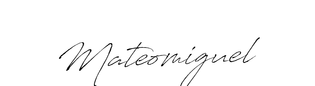 Antro_Vectra is a professional signature style that is perfect for those who want to add a touch of class to their signature. It is also a great choice for those who want to make their signature more unique. Get Mateomiguel name to fancy signature for free. Mateomiguel signature style 6 images and pictures png