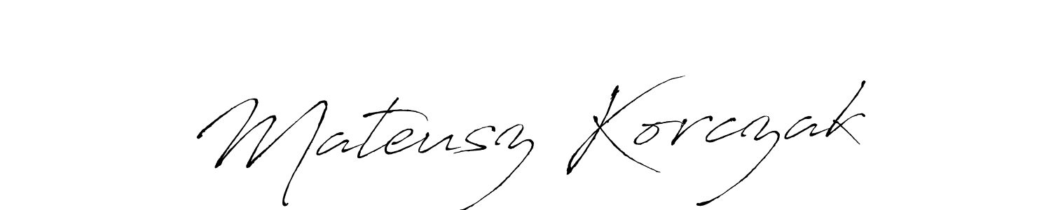 This is the best signature style for the Mateusz Korczak name. Also you like these signature font (Antro_Vectra). Mix name signature. Mateusz Korczak signature style 6 images and pictures png