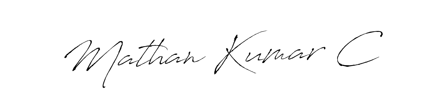 Design your own signature with our free online signature maker. With this signature software, you can create a handwritten (Antro_Vectra) signature for name Mathan Kumar C. Mathan Kumar C signature style 6 images and pictures png
