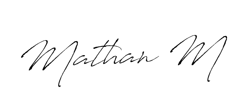 How to make Mathan M signature? Antro_Vectra is a professional autograph style. Create handwritten signature for Mathan M name. Mathan M signature style 6 images and pictures png