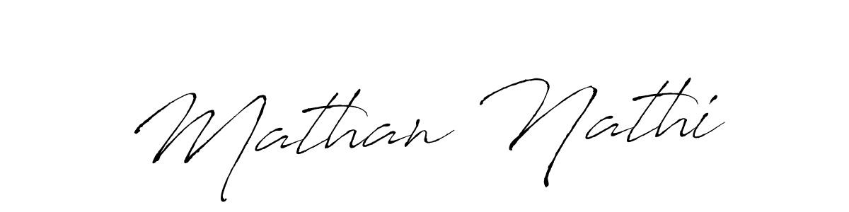 Create a beautiful signature design for name Mathan Nathi. With this signature (Antro_Vectra) fonts, you can make a handwritten signature for free. Mathan Nathi signature style 6 images and pictures png