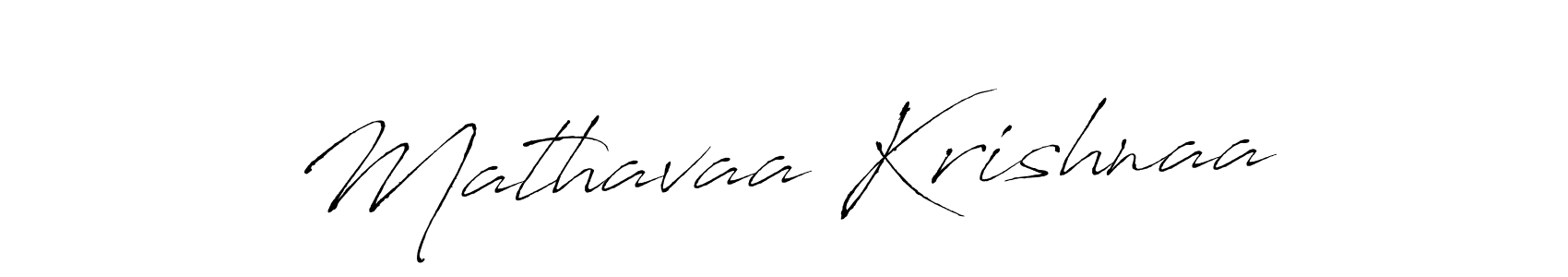 The best way (Antro_Vectra) to make a short signature is to pick only two or three words in your name. The name Mathavaa Krishnaa include a total of six letters. For converting this name. Mathavaa Krishnaa signature style 6 images and pictures png