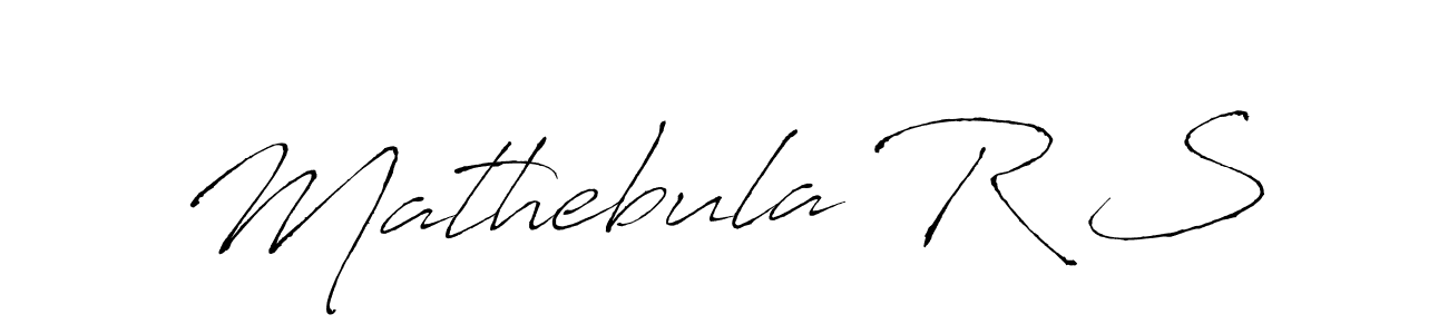 Use a signature maker to create a handwritten signature online. With this signature software, you can design (Antro_Vectra) your own signature for name Mathebula R S. Mathebula R S signature style 6 images and pictures png