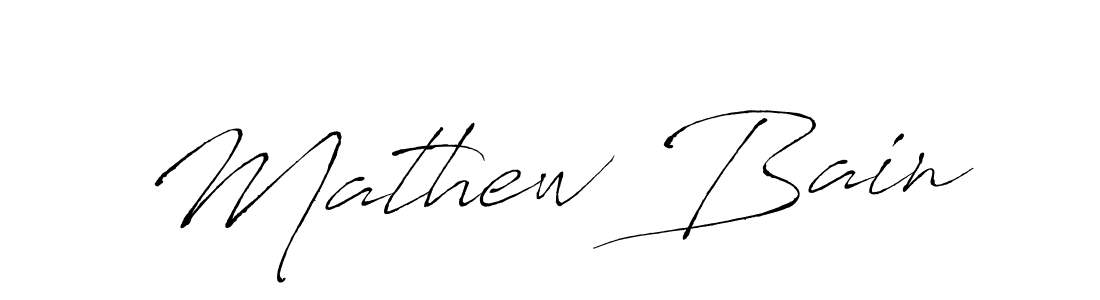 Make a beautiful signature design for name Mathew Bain. With this signature (Antro_Vectra) style, you can create a handwritten signature for free. Mathew Bain signature style 6 images and pictures png