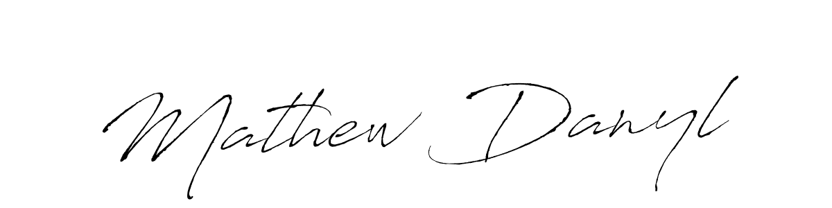 The best way (Antro_Vectra) to make a short signature is to pick only two or three words in your name. The name Mathew Danyl include a total of six letters. For converting this name. Mathew Danyl signature style 6 images and pictures png