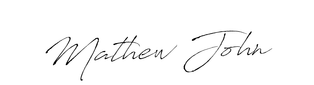 Mathew John stylish signature style. Best Handwritten Sign (Antro_Vectra) for my name. Handwritten Signature Collection Ideas for my name Mathew John. Mathew John signature style 6 images and pictures png