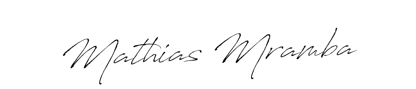 Design your own signature with our free online signature maker. With this signature software, you can create a handwritten (Antro_Vectra) signature for name Mathias Mramba. Mathias Mramba signature style 6 images and pictures png