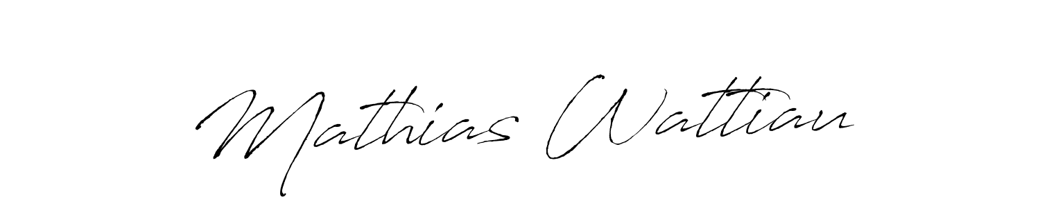 Design your own signature with our free online signature maker. With this signature software, you can create a handwritten (Antro_Vectra) signature for name Mathias Wattiau. Mathias Wattiau signature style 6 images and pictures png